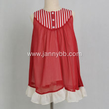 Hot Sell Boutique Vintage Red Striped Girl Dress